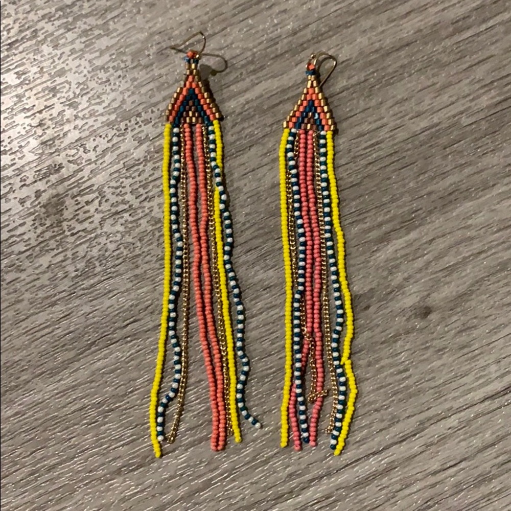 Beaded tassel earrings